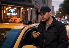 Синхронизация заказов такси возле публичной точки Wi‑Fi